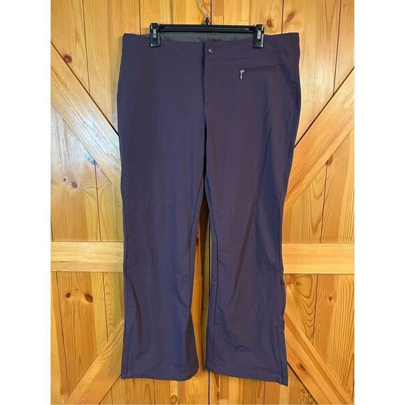 Columbia XCO Pants Womens XL Bootcut Purple Softshell Stretch Lined Zip Ankle (0 - Picture 1 of 10